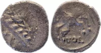 France Denar,  Allobroges - Galoping horse - Sword / VOL (-90-60) - Silver - F to VF