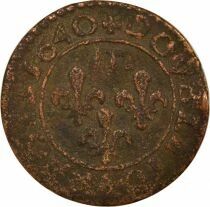 France Dombes, Gaston of Orleans - Double Tournois, Type 14 - 1640 Tr&eacute;voux