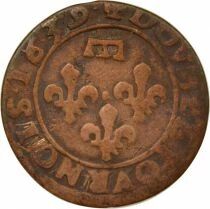 France Dombes, Gaston of Orleans - Double Tournois, Type 8  - 1639 Tr&eacute;voux
