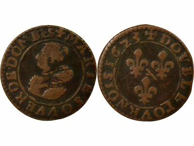 France Dombes, Marie de Bourbon Montpensier - Double Tournois - 1623 Tr�voux