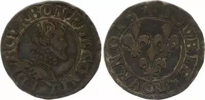 France Double tournois - Fran�ois de Bourbon-Conti - ND (1605-1614)
