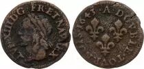 France Double tournois - Louis XIII type de Warin, t&ecirc;te &agrave; gauche - 1643 A Paris