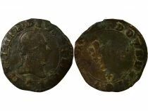France Double Tournois, 2e Type, au nom de Henri III - 1591 / 1593 A Paris