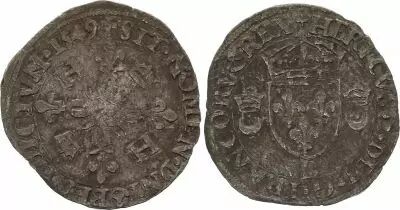 France Douzain aux Croissants - Henri II - 1549 B Rouen