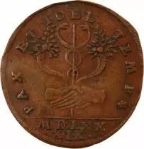 France Duche De Lorraine, Charles III Le Grand  Jeton Cuivre 1589