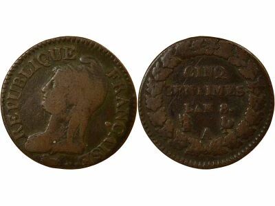 France Dupr� - 5 Centimes, Grand Module - An 8/5 A Paris