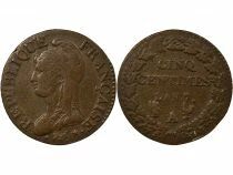 France Dupr&eacute; - 5 Centimes, Large Diameter - Year 7 A Paris