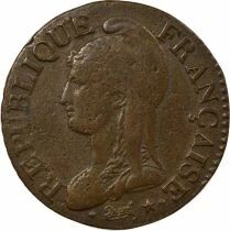 France Dupr&eacute; - 5 Centimes, Large Diameter - Year 7 A Paris