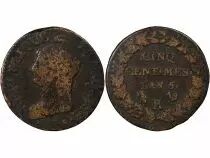 France Dupré - 5 Centimes An 5 R Orleans