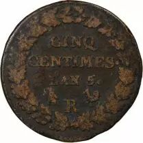 France Dupré - 5 Centimes An 5 R Orleans