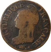 France Dupré - 5 Centimes An 7 W Lille