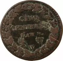 France Dupré - 5 Centimes An 8 W Lille