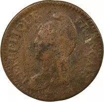 France Dupré - Décime, Grand Module - An 8 AA Metz