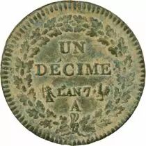 France Dupré - Décime, Large Diameter - An 7 A Paris