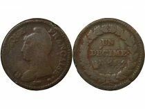 France Dupr&eacute; - D&eacute;cime, Refrappe du 2 D&eacute;cimes - An 5 A Paris