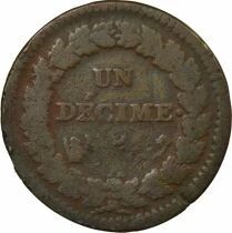 France Dupr&eacute; - D&eacute;cime, Refrappe du 2 D&eacute;cimes - An 5 A Paris