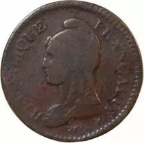 France Dupré - Decime An 5 A Paris - Surfrappe Du 2 Décimes