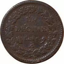 France Dupré - Decime An 5 A Paris - Surfrappe Du 2 Décimes