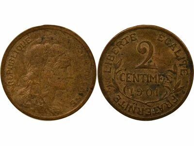 France Dupuis - 2 Centimes - 1901 Paris