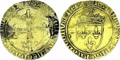 France Ecu d\'Or au Soleil, Charles VIII (1483-1498) - VF - Gold - St L�
