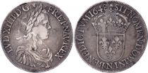 France Ecu Louis XIIII a la mèche longue - 1648 N Montpellier