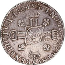 France Ecu Louis XIV with double crowned L in cruciform - 1704 S