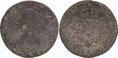 France Ecu Louis XVI Olive branch - 1784 A - Paris