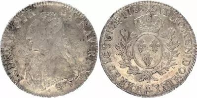 France Ecu Louis XVI with sprays - 1788 L Bayonne