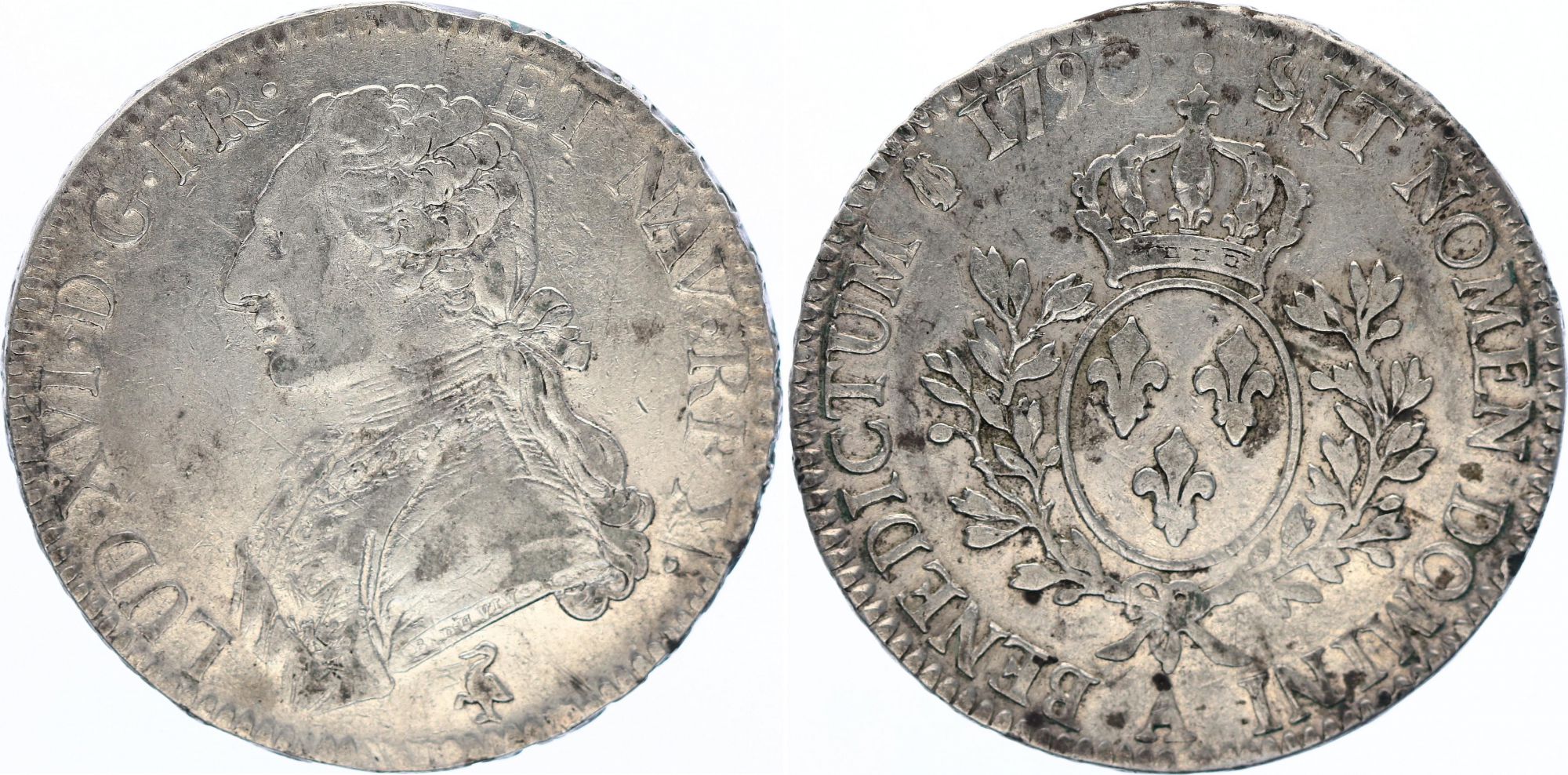 Francia Louis XVI Contempo #892607 Ecu aux branches d'olivier 1790 Moneda 