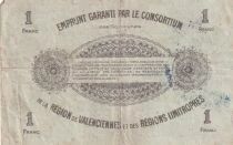 France Emergency Certificate, 1 Franc ? May 1916 ? Valenciennes ? Series 18