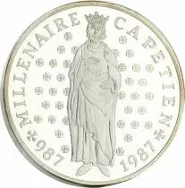 France &Eacute;PREUVE ARGENT BE 10 Francs Comm&eacute;mo. Mill&eacute;naire Cap&eacute;tien FRANCE 1987