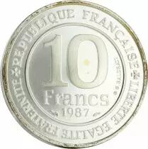 France &Eacute;PREUVE ARGENT BE 10 Francs Comm&eacute;mo. Mill&eacute;naire Cap&eacute;tien FRANCE 1987