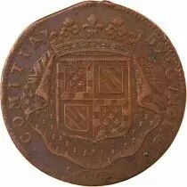 France Etats De Bourgogne, La Paix Menacée  Jeton Cuivre 1701