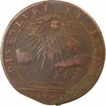 France Etats De Bourgogne, La Paix Menacée  Jeton Cuivre 1701