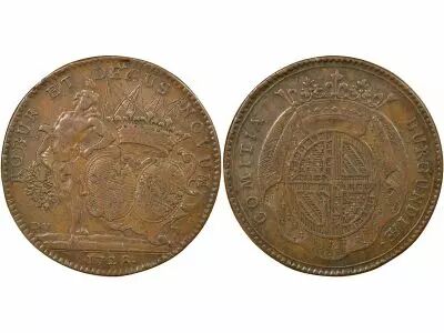 France Etats de Bourgogne, Louis IV de Bourbon Cond� & Caroline - Jeton Cuivre - 1728