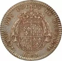 France Etats de Bretagne, Louis XV - Jeton Argent - 1732 Rennes