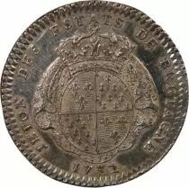 France Etats De Bretagne, Louis XV  Jeton Argent 1732 Rennes Daniel 86