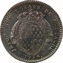 France Etats De Bretagne, Louis XV  Jeton Argent 1734 Rennes Daniel 87