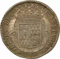 France Etats de Bretagne, Louis XV Jeton Argent 1717 Dinan Daniel 74