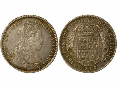 France Etats de Bretagne, Louis XV ? Jeton Argent - 1722 Nantes