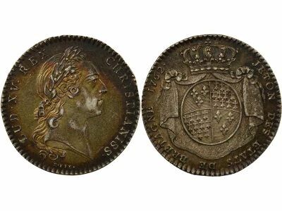 France Etats de Bretagne, Louis XV ? Jeton Argent - 1762 Rennes