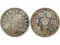 France Europa - 1/4 Euro Argent, Introduction de l\'Euro - 2002 Paris