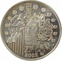 France Europa - 1/4 Euro Argent, Introduction de l\'Euro - 2002 Paris