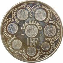 France Europa - 1/4 Silver Euro, Introduction of the Euro- 2002 Paris