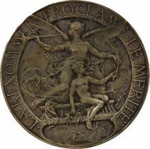 France Exposition Nationale de Tours - M&eacute;daille Bronze argent&eacute; - 1892
