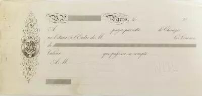 France F. Sourdis & Cie - Blank Bill of Exchange - F+