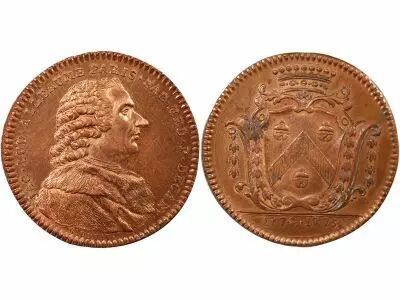 France Faculty of Medicine of Paris, J.L. Alleaume - Copper Token - 1775