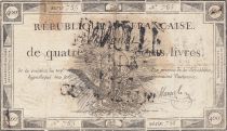 France False 400 Livres - 21-11-1792 - Sign. Manuel - Serial 755