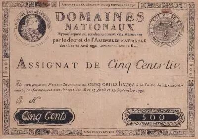 France FALSE 500 Livres - 1790 - Louis XVI