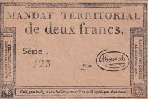 France FALSE Mandat territorial of 2 Francs